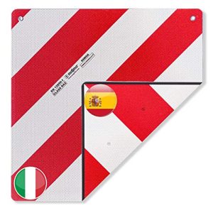 Warntafel Italien MAGMA Warntafel für hinten, Rot-weiße Streifen