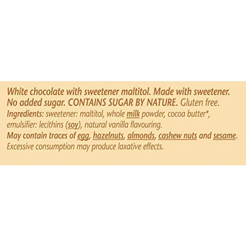 Weiße Schokolade frankonia CHOCOLAT NO SUGAR ADDED, 80 g
