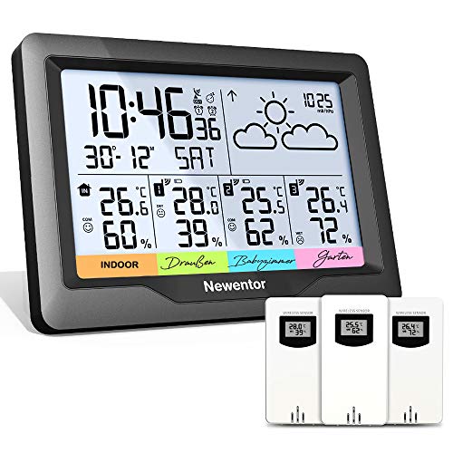 Die beste wlan thermometer newentor funk mit 3 aussensensoren Bestsleller kaufen