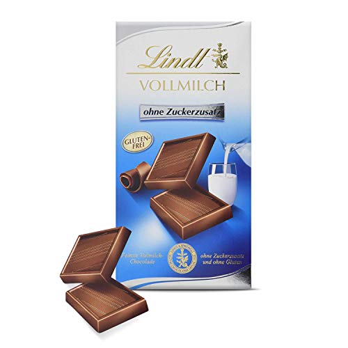 Zuckerfreie Süßigkeiten Lindt Vollmilch Schokolade, 100g