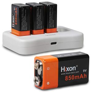 9V-Lithium-Batterie Hixon 9V Akku Wiederaufladbar