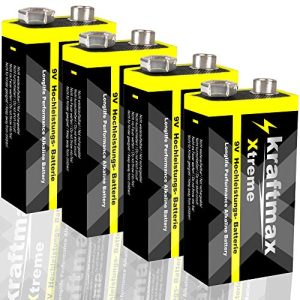 9V-Lithium-Batterie kraftmax 4er Pack Xtreme 9V Block