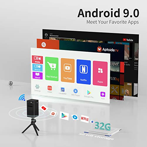 Akku-Beamer OTHA Mini Beamer, DLP Beamer Android 9.0