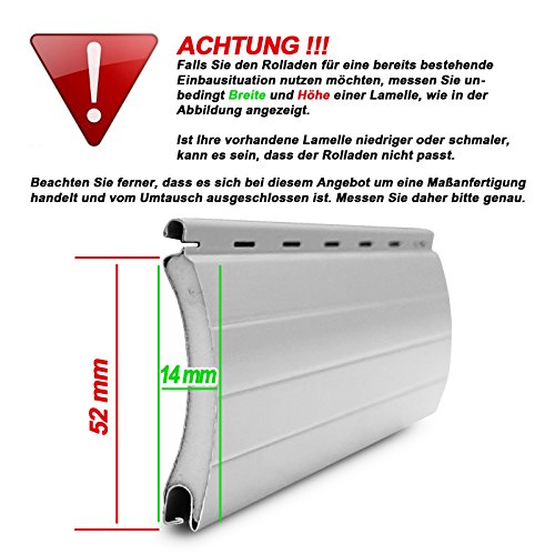 Aluminium-Rollladen NOBILY Maxi Maßanfertigung Wunschmaß