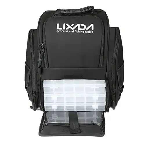 Angelrucksack mit Boxen Lixada Angeltasche Wasserdicht