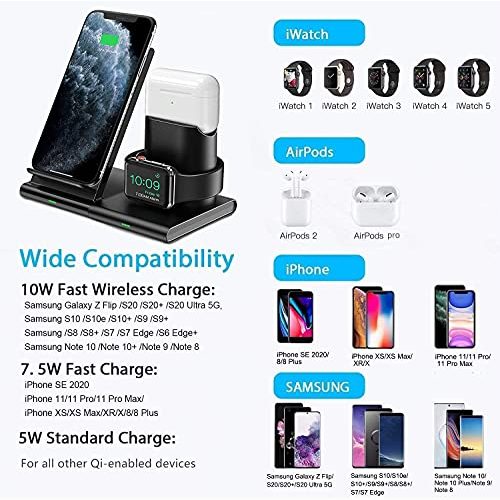 Apple-Ladestation-3-in-1 HOIDOKLY 3 in 1 Wireless Charger