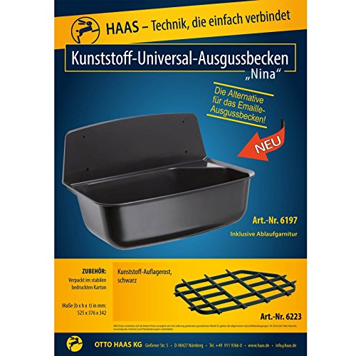 Ausgussbecken Otto Haas KG Kunststoff-Universal- “Nina”