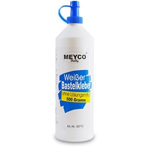 Bastelkleber Meyco weißer 500 g, trocknet transparent