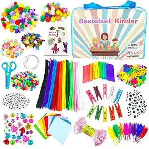Bastelset VLUINANI 1600 Stück Kinder DIY Bastelkoffer