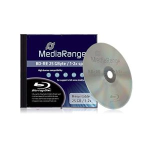 BD-RE MediaRange MR491 JewelCase Rohlinge, 25GB, 2X Speed