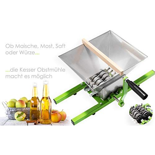 Beerenpresse KESSER ® Obstmühle 7 Liter mit Handkurbel Grün