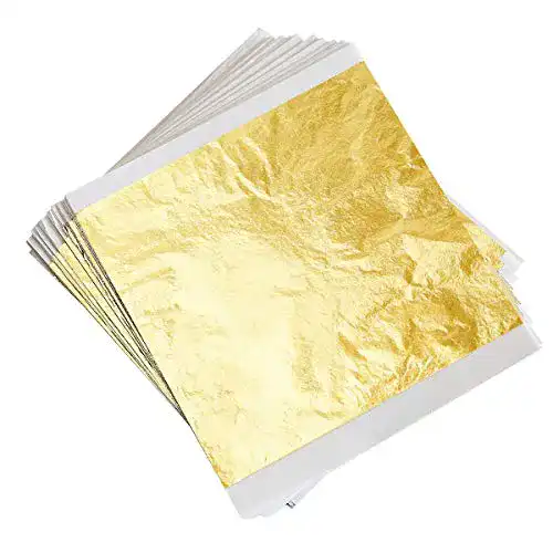 Blattgold HONGXIN-SHOP Imitation 300 Blätter 14 x 14 cm