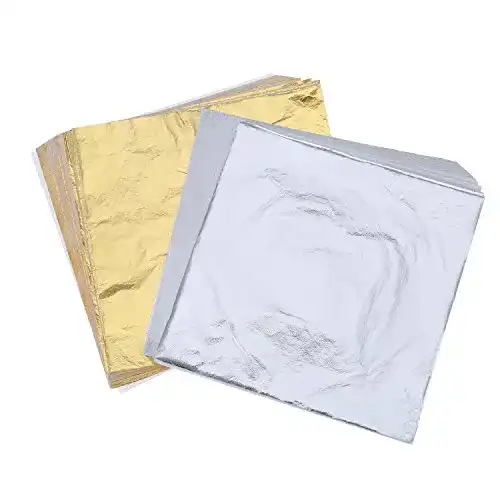 Blattsilber Shappy 200 Blätter Imitation Blattgold Silber Blatt