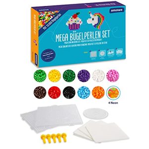 Bügelperlen Smowo ® Mega Set mit 10.000 Perlen, 15 Farben