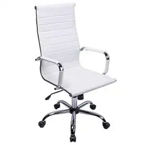 Bürostuhl Weiß Exofcer PU Leder Office Chair Schreibtischstuhl