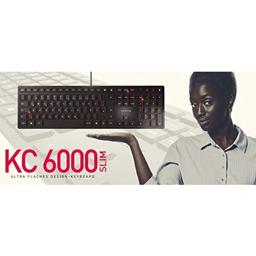 Cherry-Tastatur CHERRY KC 6000 Slim, Deutsches Layout, QWERTZ