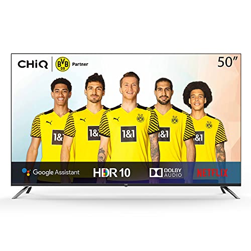 CHIQ-TV CHIQ Randloser Android UHD LED Fernseher 50 Zoll