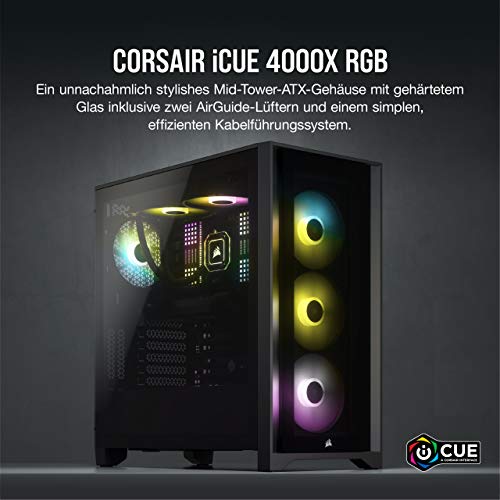 Corsair-Gehäuse Corsair iCUE 4000X RGB Mid-Tower-ATX-Gehäuse