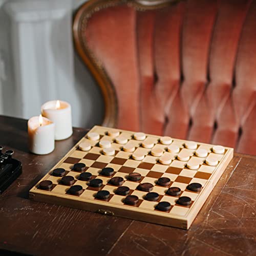 Dame-Spiel Master of Chess Checkers 100 Light 32cm