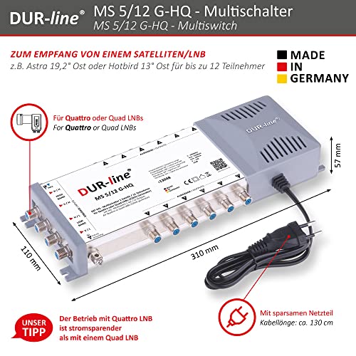 DUR-line-Multischalter DUR-line MS 5/12 G-HQ für 12 Teilnehmer