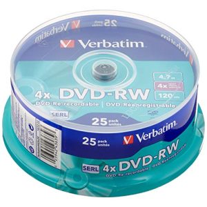 DVD-RW Verbatim 4x Matt Silver 4.7GB 25er Pack Spindel