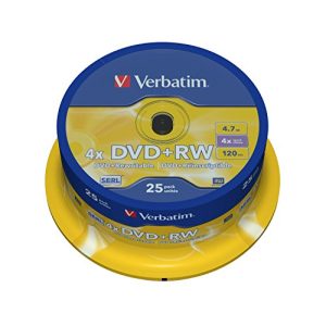 DVD-RW Verbatim DVD+RW 4x Matt Silver 4.7GB, 25er Pack