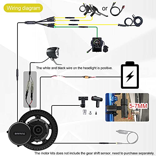 E-Bike-Nachrüstsatz Bafang Elektrofahrrad-Umrüstsatz Kit BBS01B