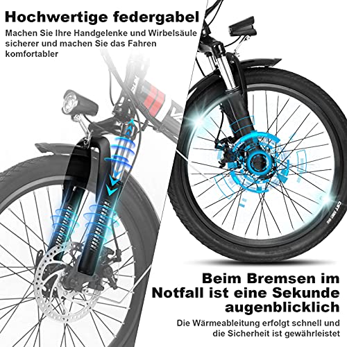 E-Bike (Tiefeinstieg) VARUN 20″ Klappbares E-Bike 250W Motor