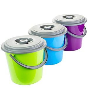 Eimer mit Deckel Centi 5 Liter Kunststoff Lebensmittelecht 3-farbig