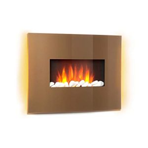 Elektro-Wandkamin Klarstein Curved Copper L&F, Flammeneffekt