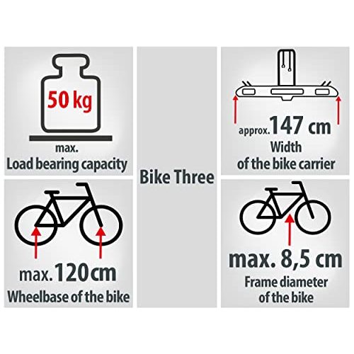 Eufab-Fahrradträger EUFAB Fahrradträger für 3 Fahrräder