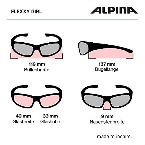 Fahrradbrille Kinder Alpina Mädchen, FLEXXY GIRL Sonnenbrille
