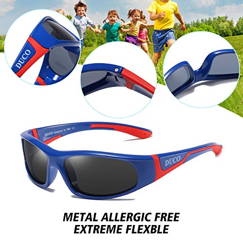 Fahrradbrille Kinder DUCO polarisierte Sonnenbrille mit Gummi