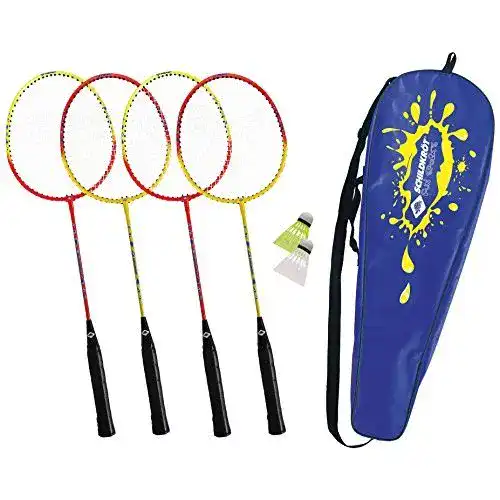 Federball-Set Schildkröt Schläger, 2 Bälle, in Tragetasche
