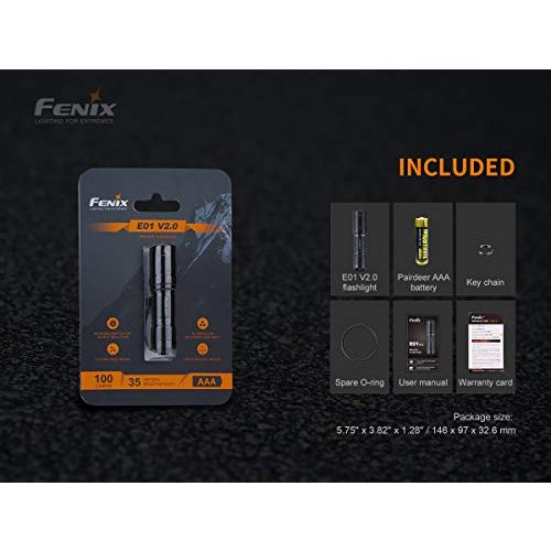 Fenix-Taschenlampe fenix E01 V2.0 100 Lumen Schlüsselanhänger