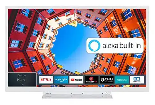 Fernseher 32 Zoll weiß Toshiba 32WK3C64DA HD ready, Smart TV