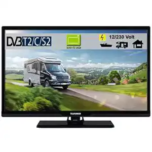 Fernseher weiß Telefunken T24X720 mobil LED Fernseher TV 24 Zoll