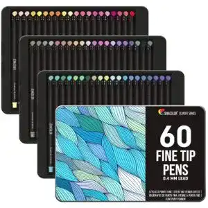 Fineliner Zenacolor Filzstifte 60 Farben, 0,4 mm Fine Tip Pen
