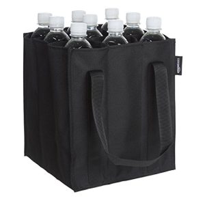 Flaschentasche Amazon Basics, 9 Fächer, 0,75 l Flaschen, Schwarz