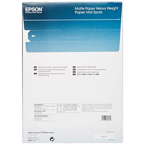 Fotopapier A4 Epson C13S041256 Matte Heavyweight Papier Inkjet