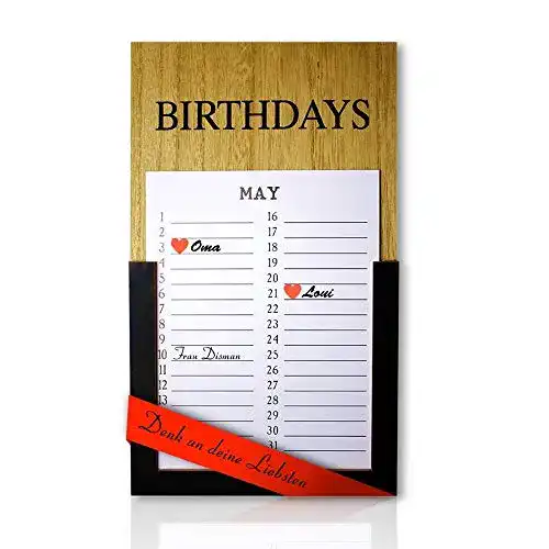 Die beste Geburtstagskalender ELAFI ® jahresunabhängig Vintage Retro 2026 Test Bestseller Geburtstagskalender ELAFI ® jahresunabhängig Vintage Retro