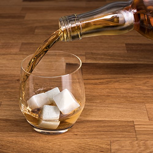 Granit-Eiswürfel Blumtal Whisky Steine aus Speckstein, 12 Stück