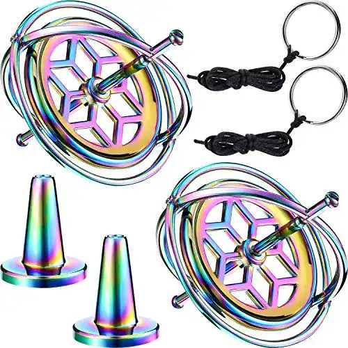 Gyroskop meekoo 2 Packung Metall Anti-Schwerkraft Bunt