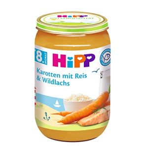 Hipp-Babynahrung HiPP Karotten mit Reis und Wildlachs, 6er Pack