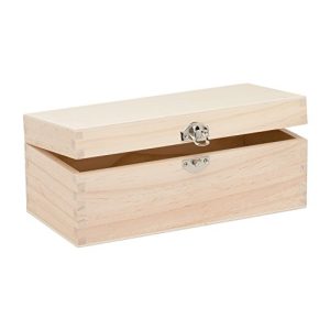 Holzkiste Glorex 6 1682 001 Holzbox aus Kiefernholz, rechteckig