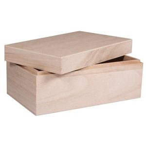 Holzkiste Rayher Aufbewahrungs-/Holz-Box mit Deckel, 20x12x9cm