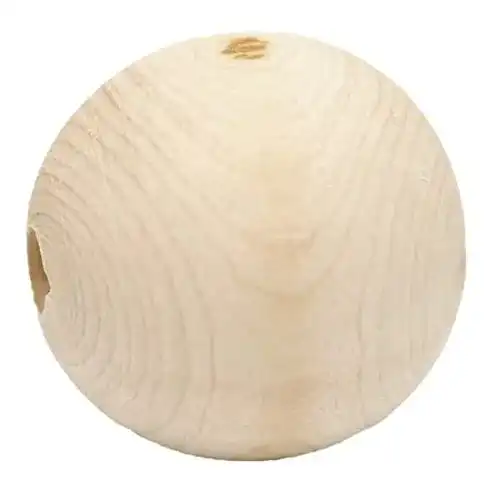 Holzkugeln Sadingo Holzperlen 20 Stück, 3 cm zum Auffädeln