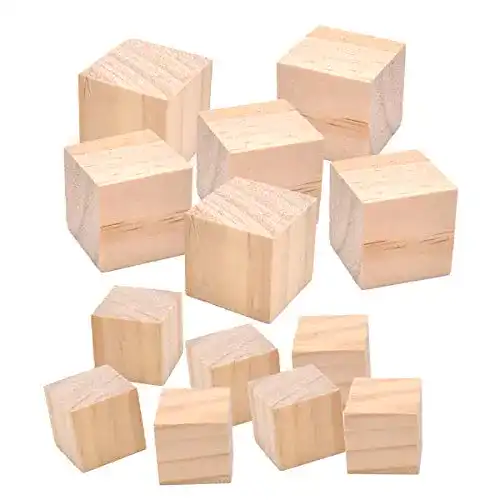 Holzwürfel Liwein 40 Stück Bastelwürfel Natürlich Unfertig