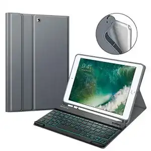 iPad-Air-2-Tastatur Fintie beleuchtete Tastatur Hülle 9.7 Zoll