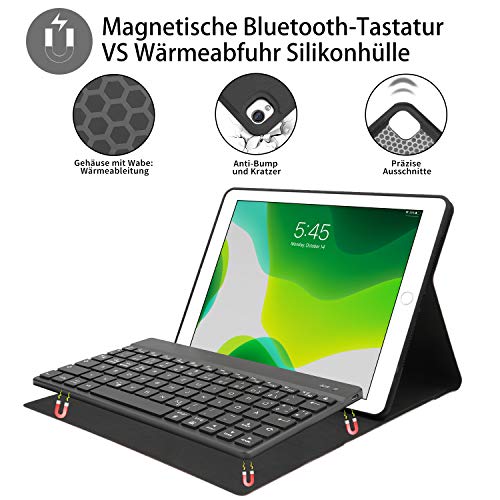 iPad-Air-3-Tastatur SENGBIRCH Tastatur Hülle, schwarz